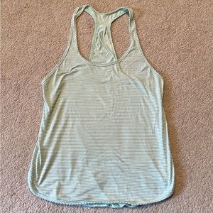 Lululemon 105 f singlet *silver in heathered fresh teal